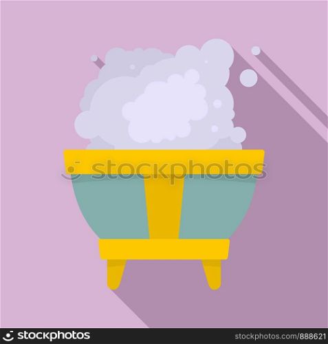Magic smoke bowl icon. Flat illustration of magic smoke bowl vector icon for web design. Magic smoke bowl icon, flat style