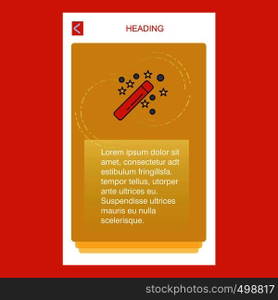 Magic stick mobile vertical banner design design. Vector