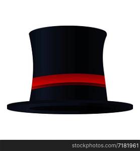 Magic top hat icon. Cartoon of magic top hat vector icon for web design isolated on white background. Magic top hat icon, cartoon style