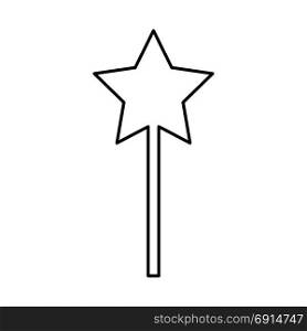 Magic wand black icon .