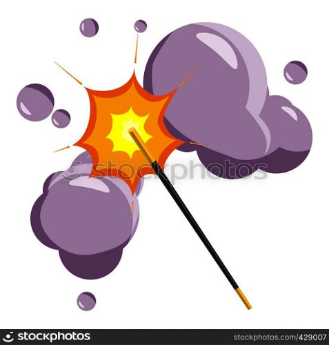 Magic wand icon. Cartoon illustration of magic wand vector icon for web. Magic wand icon, cartoon style