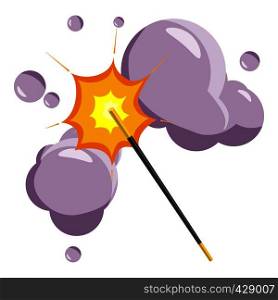 Magic wand icon. Cartoon illustration of magic wand vector icon for web. Magic wand icon, cartoon style