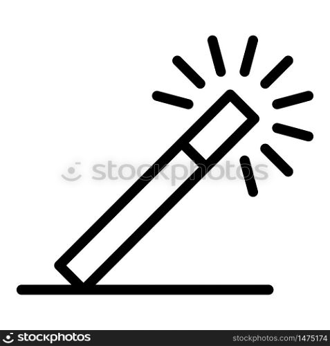 Magic wand icon. Outline magic wand vector icon for web design isolated on white background. Magic wand icon, outline style