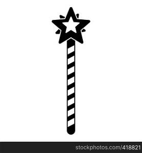 Magic wand icon. Simple illustration of magic wand vector icon for web. Magic wand icon, simple style