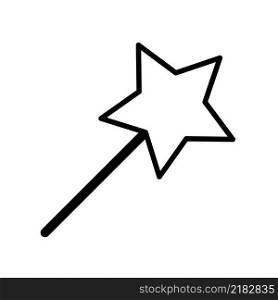Magic wand icon. Star sign. Outline drawing. Hand art. Fairytale concept. Simple design. Vector illustration. Stock image. EPS 10.. Magic wand icon. Star sign. Outline drawing. Hand art. Fairytale concept. Simple design. Vector illustration. Stock image.