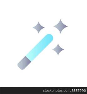 Magic wand tool flat gradient color ui icon. Wizard accessory. Area selection tool. Photo editor. Simple filled pictogram. GUI, UX design for mobile application. Vector isolated RGB illustration. Magic wand tool flat gradient color ui icon
