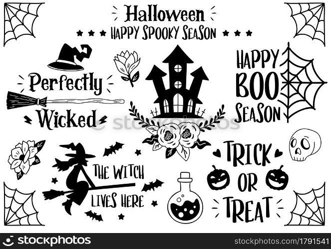 Magical halloween quote illustration Vector for banner, poster, flyer