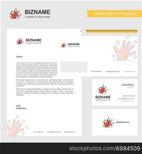 Magical hands Business Letterhead, Envelope and visiting Card Design vector template