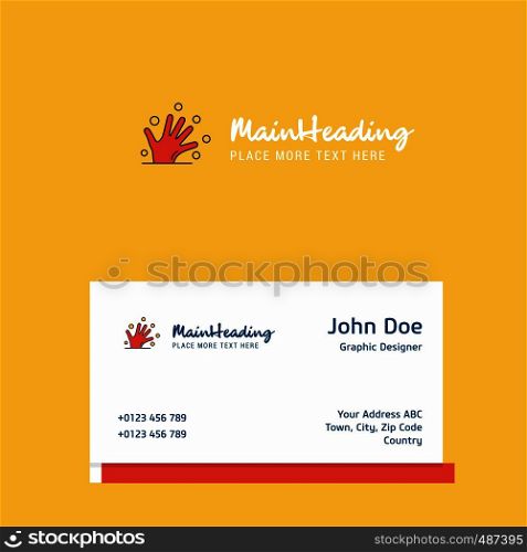 Magical hands logo Design with business card template. Elegant corporate identity. - Vector