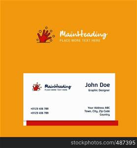 Magical hands logo Design with business card template. Elegant corporate identity. - Vector