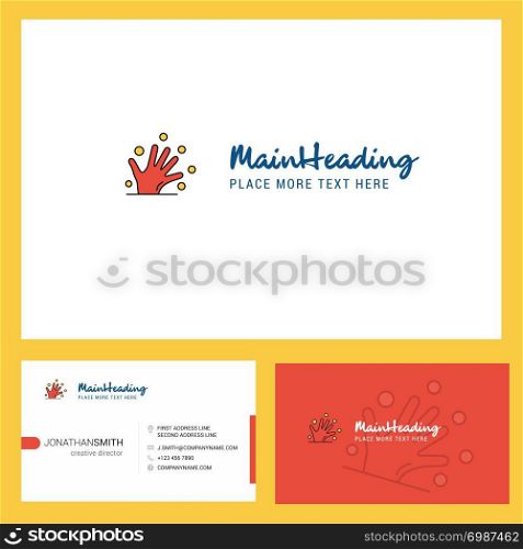Magical hands Logo design with Tagline & Front and Back Busienss Card Template. Vector Creative Design