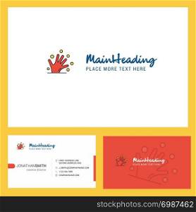 Magical hands Logo design with Tagline & Front and Back Busienss Card Template. Vector Creative Design