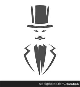 Magician and magician hat icon logo design illustration