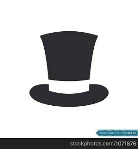 Magician Hat Icon Vector Template Flat Design