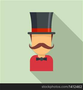 Magician icon. Flat illustration of magician vector icon for web design. Magician icon, flat style