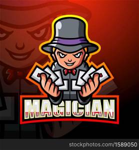 Magician mascot esport logo design