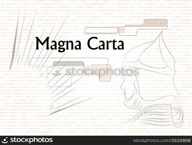 Magna Carta. abstract modern illustration of antic law