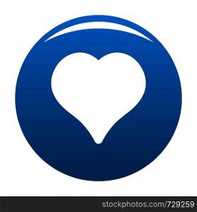 Magnanimous heart icon. Simple illustration of magnanimous heart vector icon for any design blue. Magnanimous heart icon vector blue