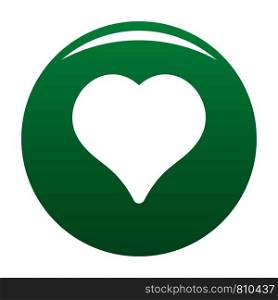 Magnanimous heart icon. Simple illustration of magnanimous heart vector icon for any design green. Magnanimous heart icon vector green