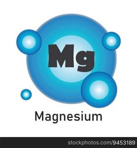 Magnesium chemical element icon vector illustration symbol design
