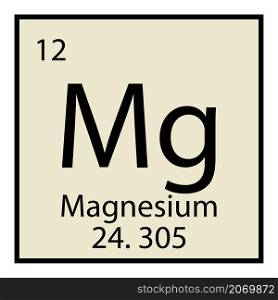Magnesium chemical icon. Isolated sign. Periodic table symbol. Light gray background. Vector illustration. Stock image. EPS 10.. Magnesium chemical icon. Isolated sign. Periodic table symbol. Light gray background. Vector illustration. Stock image.