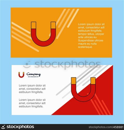 Magnet abstract corporate business banner template, horizontal advertising business banner.