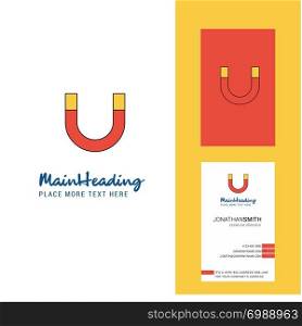 Magnet Creative Logo and business card. vertical Design Vector