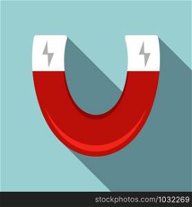 Magnet icon. Flat illustration of magnet vector icon for web design. Magnet icon, flat style