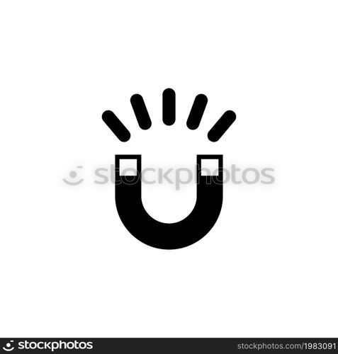 Magnet Power, Magnetic Horseshoe, Magnetism. Flat Vector Icon illustration. Simple black symbol on white background. Magnet Power, Magnetic Horseshoe sign design template for web and mobile UI element. Magnet Power, Magnetic Horseshoe, Magnetism. Flat Vector Icon illustration. Simple black symbol on white background. Magnet Power, Magnetic Horseshoe sign design template for web and mobile UI element.