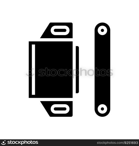 magnetic catch hardware furniture fitting glyph icon vector. magnetic catch hardware furniture fitting sign. isolated symbol illustration. magnetic catch hardware furniture fitting glyph icon vector illustration