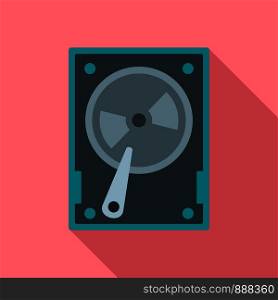Magnetic hard disk icon. Flat illustration of magnetic hard disk vector icon for web design. Magnetic hard disk icon, flat style