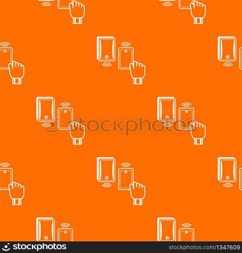 Magnetic lock pattern vector orange for any web design best. Magnetic lock pattern vector orange