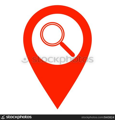Magnifier and location pin