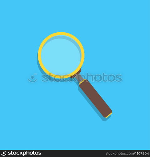 magnifier flat icon isolate on white background, vector. magnifier flat icon isolate on white background