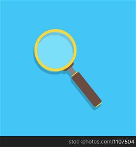magnifier flat icon isolate on white background, vector. magnifier flat icon isolate on white background