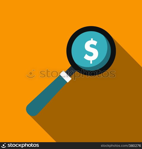 Magnifier icon. Flat illustration of magnifier vector icon for web. Magnifier icon, flat style