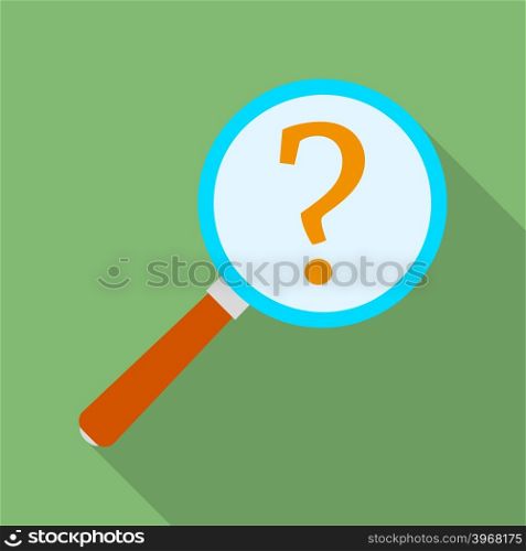 Magnifier icon. Idea search. Modern Flat style with a long shadow