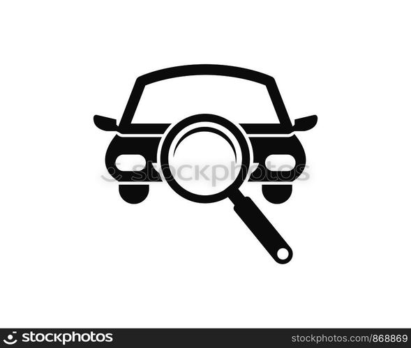 magnifier icon logo vector illustration design template