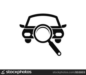 magnifier icon logo vector illustration design template