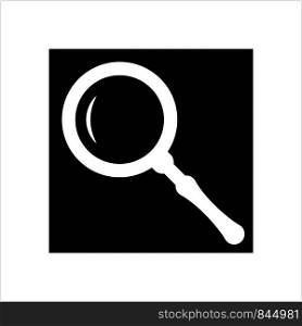 Magnifier Icon, Magnify Glass, Lens Icon Vector Art Illustration