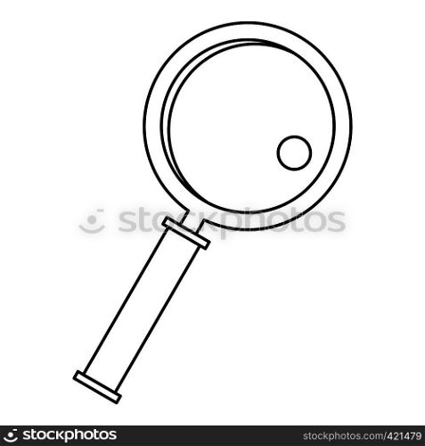 Magnifier icon. Outline illustration of magnifier vector icon for web. Magnifier icon, outline style