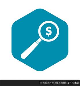 Magnifier icon. Simple illustration of magnifier vector icon for web. Magnifier icon, simple style