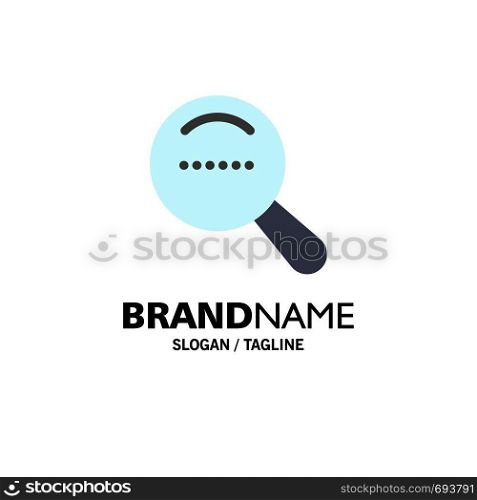 Magnifier, Search, Dote Business Logo Template. Flat Color
