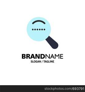 Magnifier, Search, Dote Business Logo Template. Flat Color