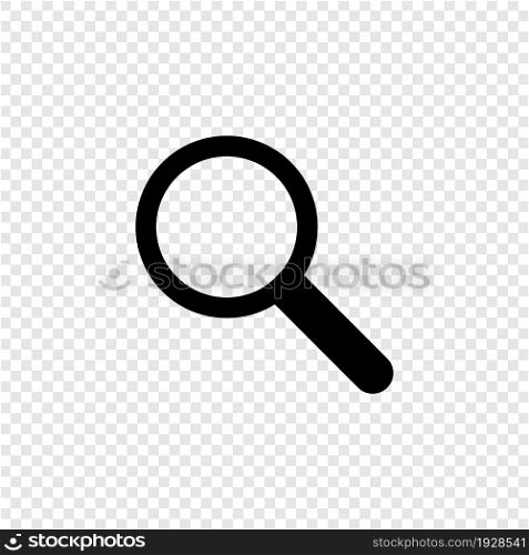 Magnifier search simple line icon. Find glass isolated concept in vector flat style.