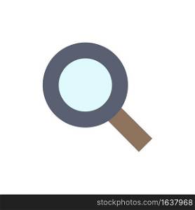 Magnifier, Search, Zoom, Find Flat Color Icon. Vector icon banner Template