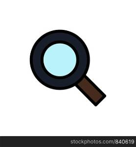 Magnifier, Search, Zoom, Find Flat Color Icon. Vector icon banner Template