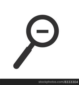 magnifier zoom in, zoom out symbol icon. vector illustration