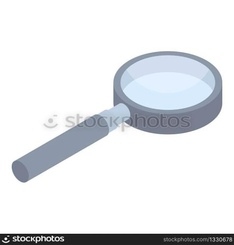 Magnify glass icon. Isometric of magnify glass vector icon for web design isolated on white background. Magnify glass icon, isometric style