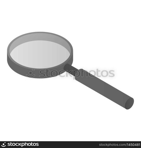 Magnify glass icon. Isometric of magnify glass vector icon for web design isolated on white background. Magnify glass icon, isometric style